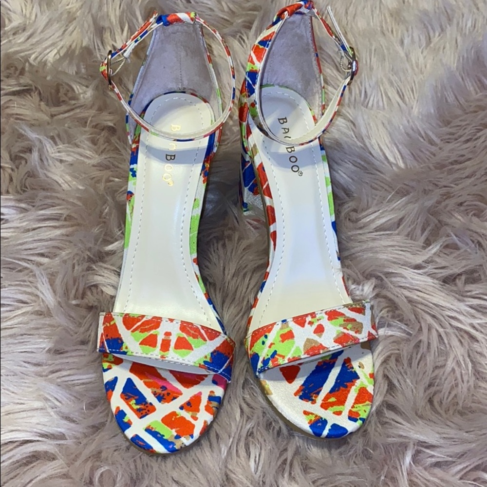 Bamboo Rampage- Chunky Block High Heel